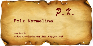 Polz Karmelina névjegykártya
